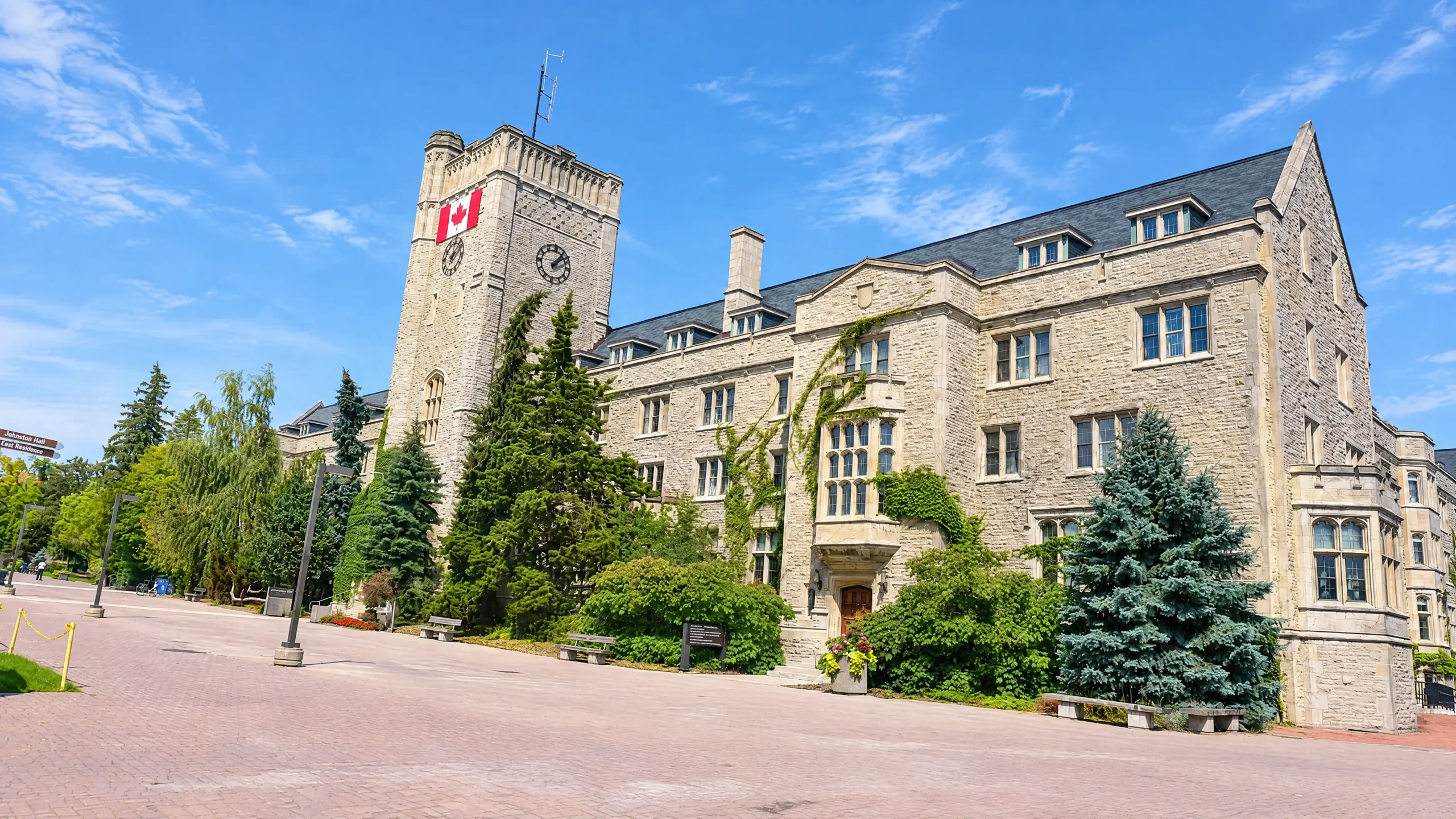AI-enhanced view of Johnston Hall at the University of Guelph