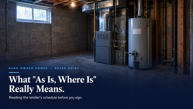 What “As Is, Where Is” Really Means on a Power of Sale