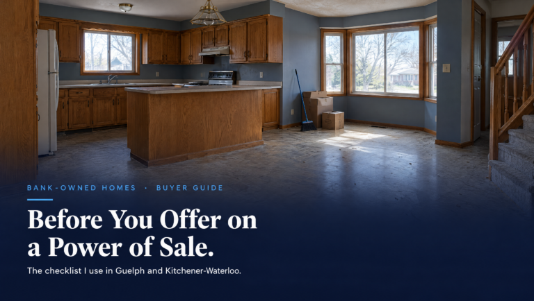 Buying a Power of Sale in Guelph: What to Check Before You Offer